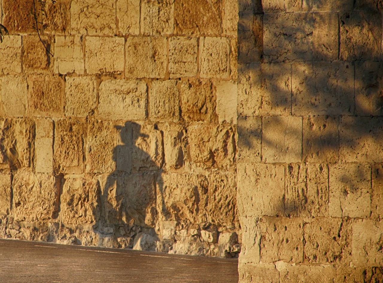 Image - shadows wall jerusalem light