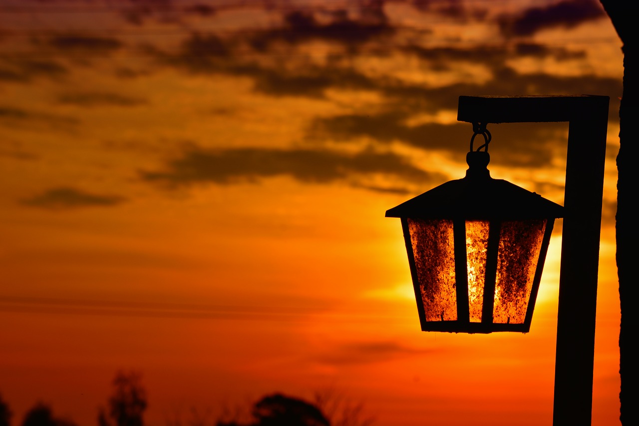 Image - lantern sunset lanterns backlight