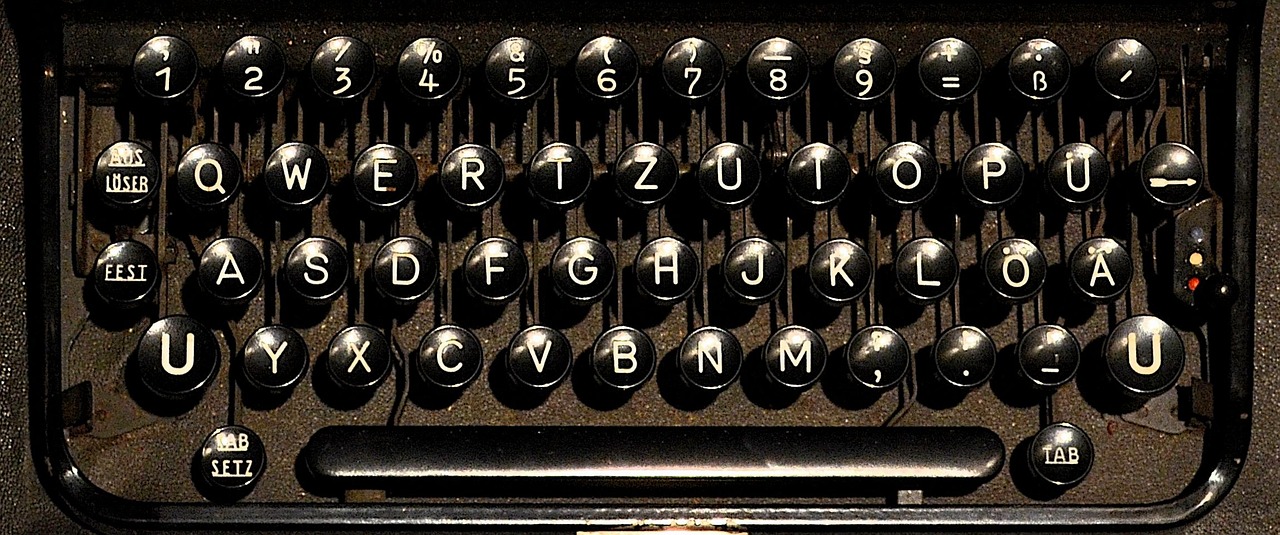 Image - typewriter keyboard letters