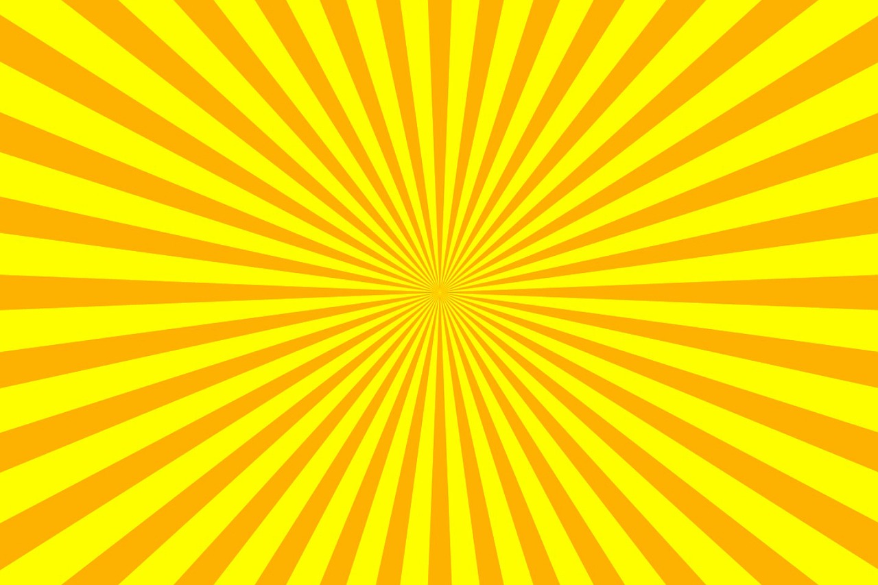 Image - sunshine rays yellow background