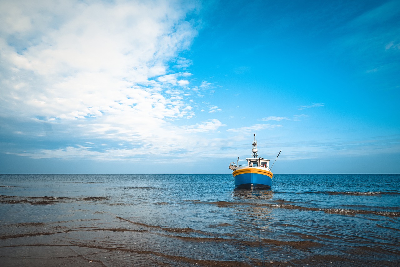 Image - seashore fishing boat fishing boat