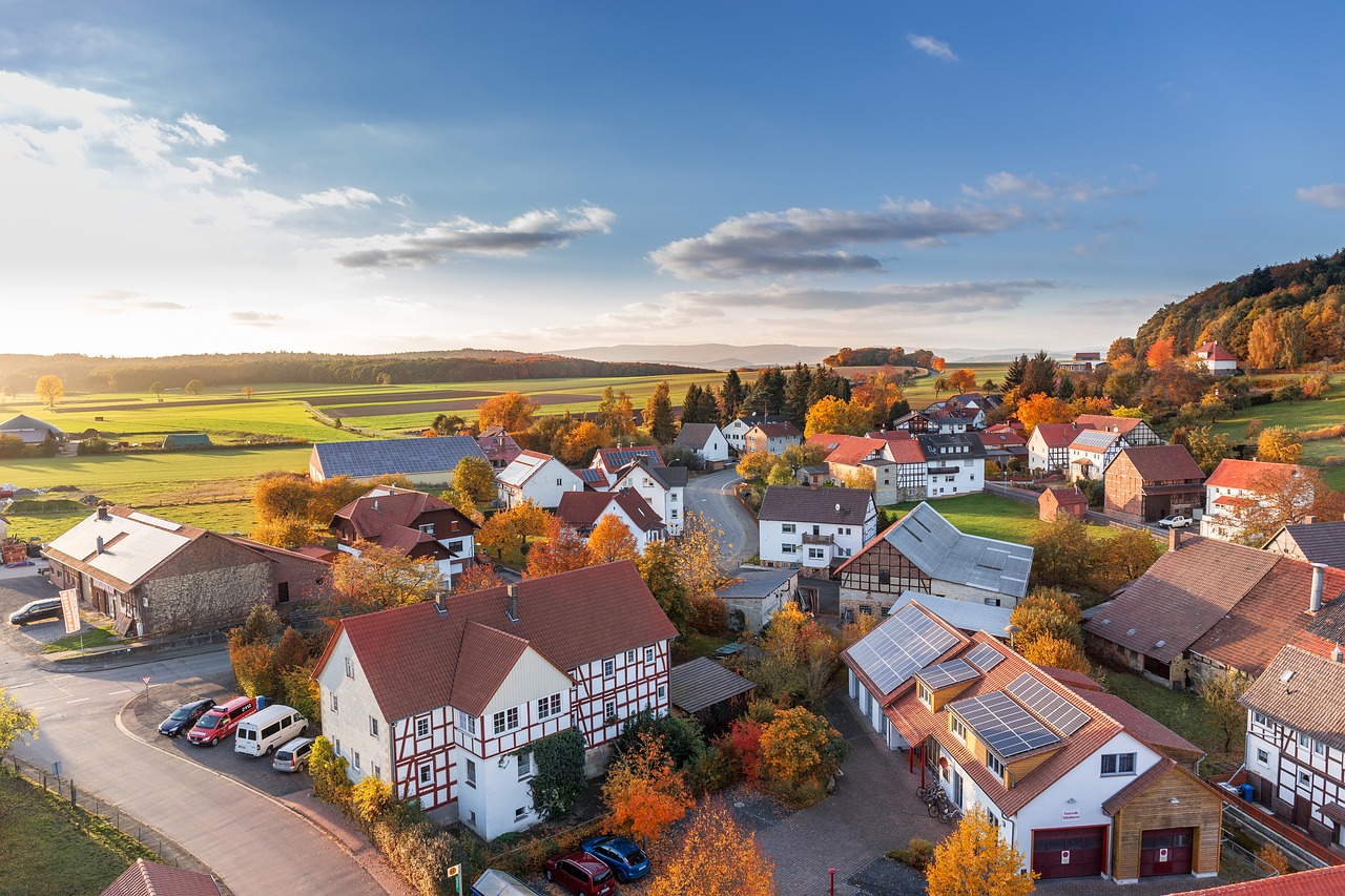 Image - village landscape homes aerial view