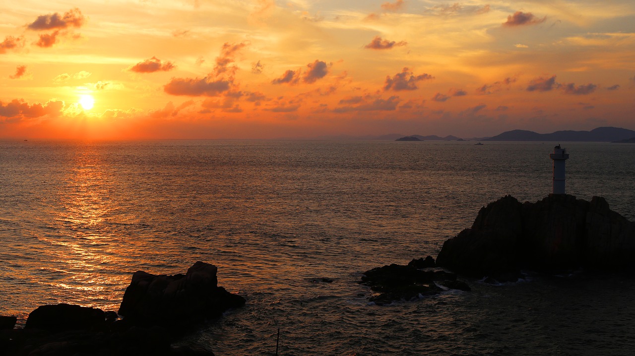 Image - the sea serenity red cloud sunset