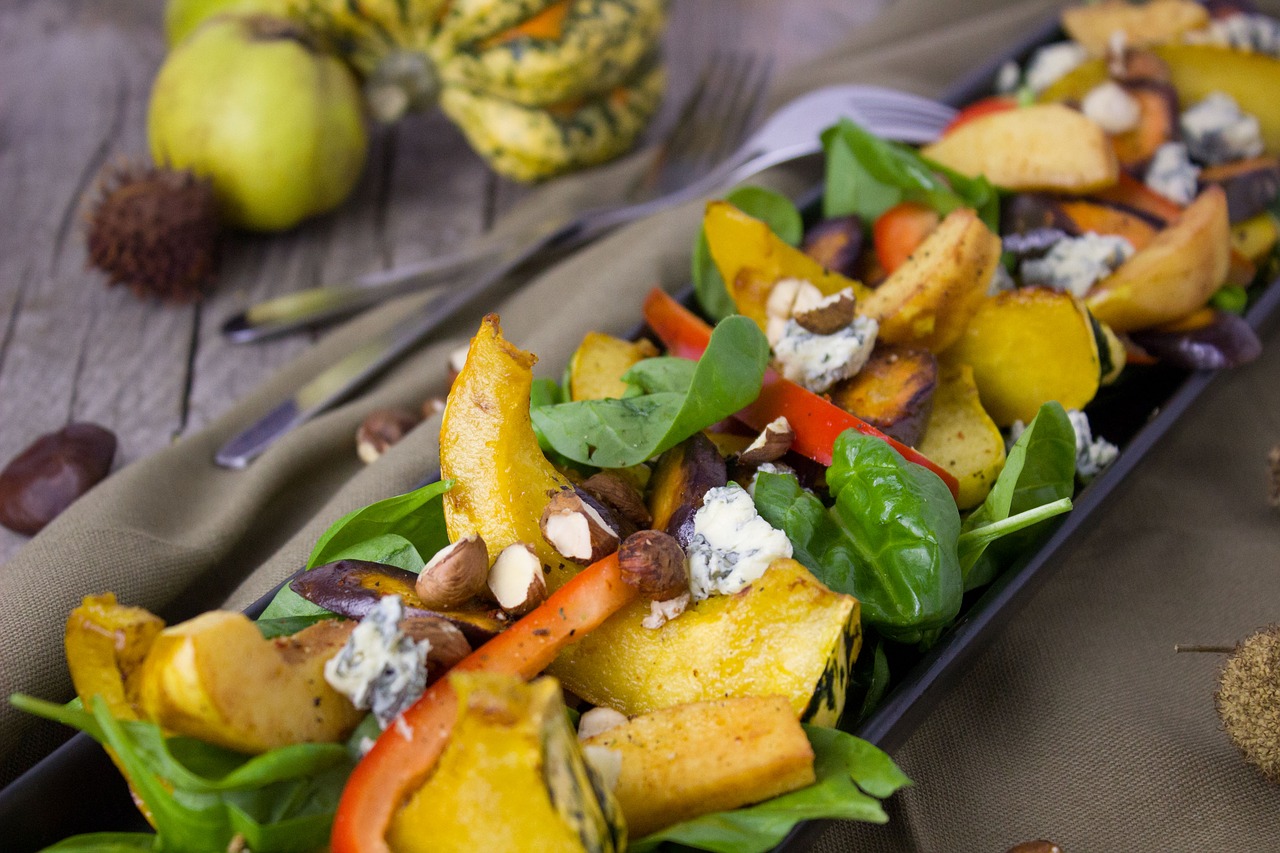 Image - salad pumpkin vegetables quince