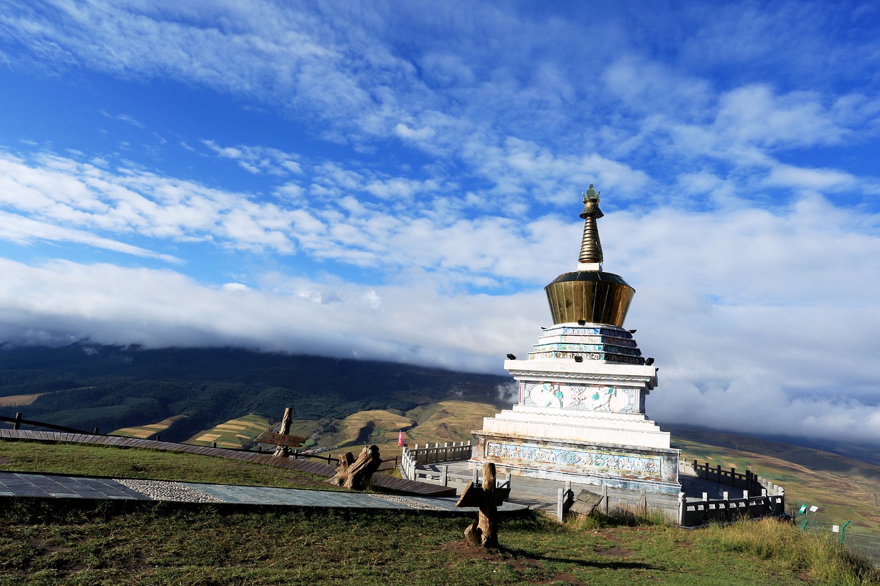 Image - kumbum monastery blue sky