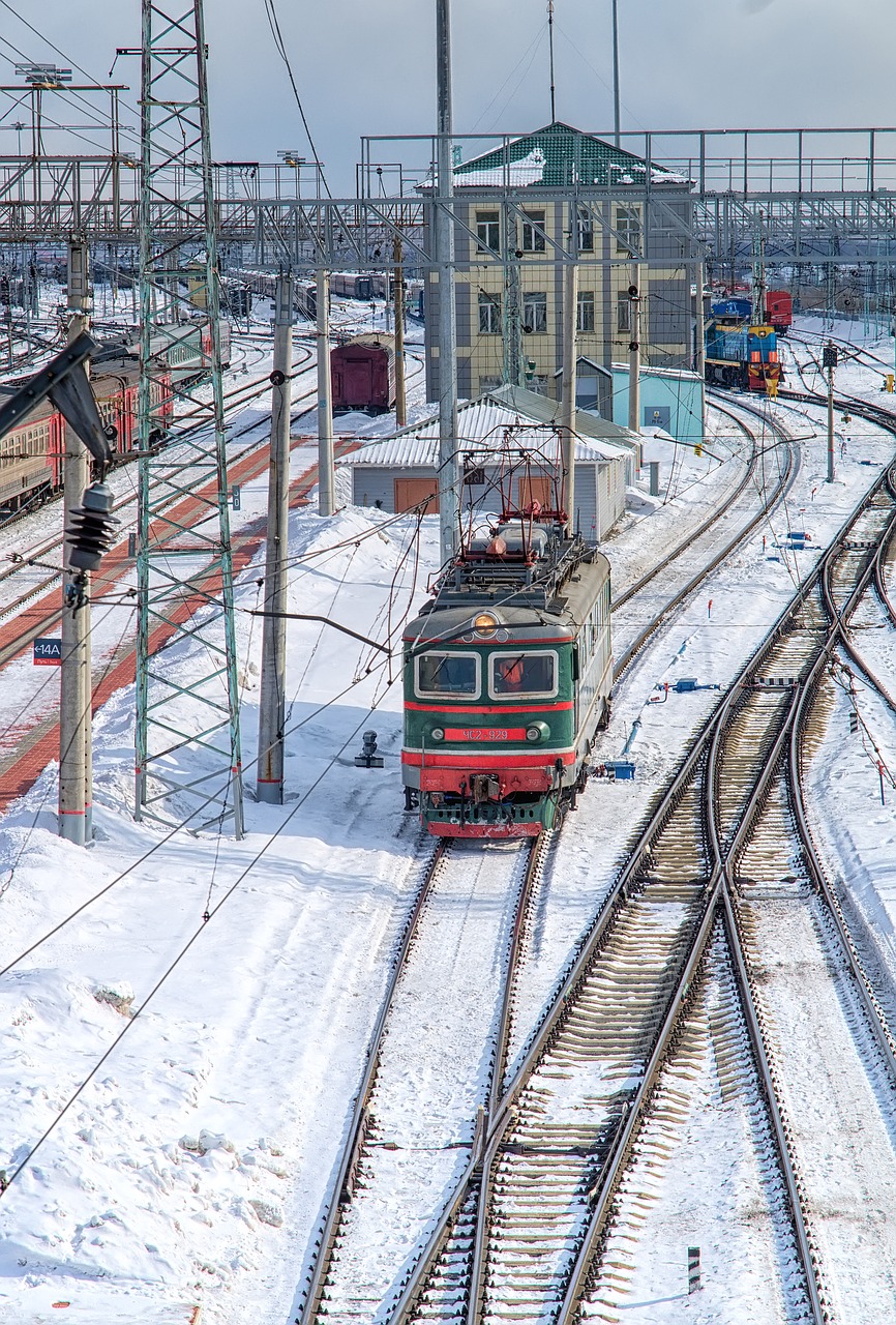 Image - train winter road railway rails