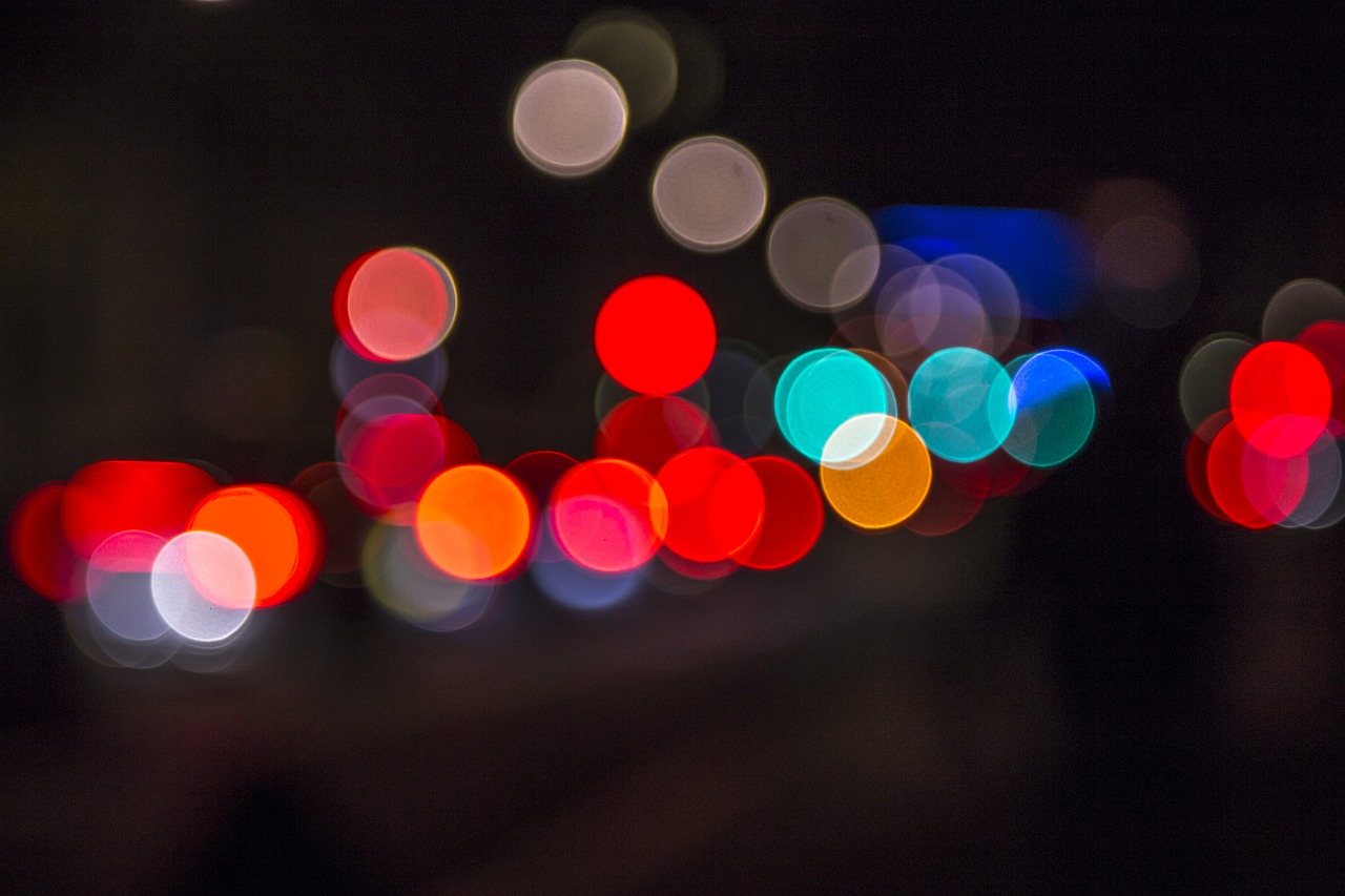 Image - blur bokeh lights dark night