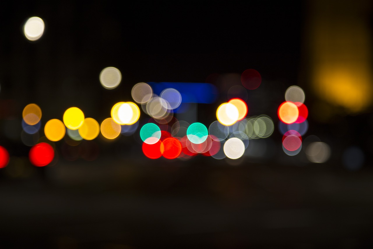 Image - blur bokeh lights dark night