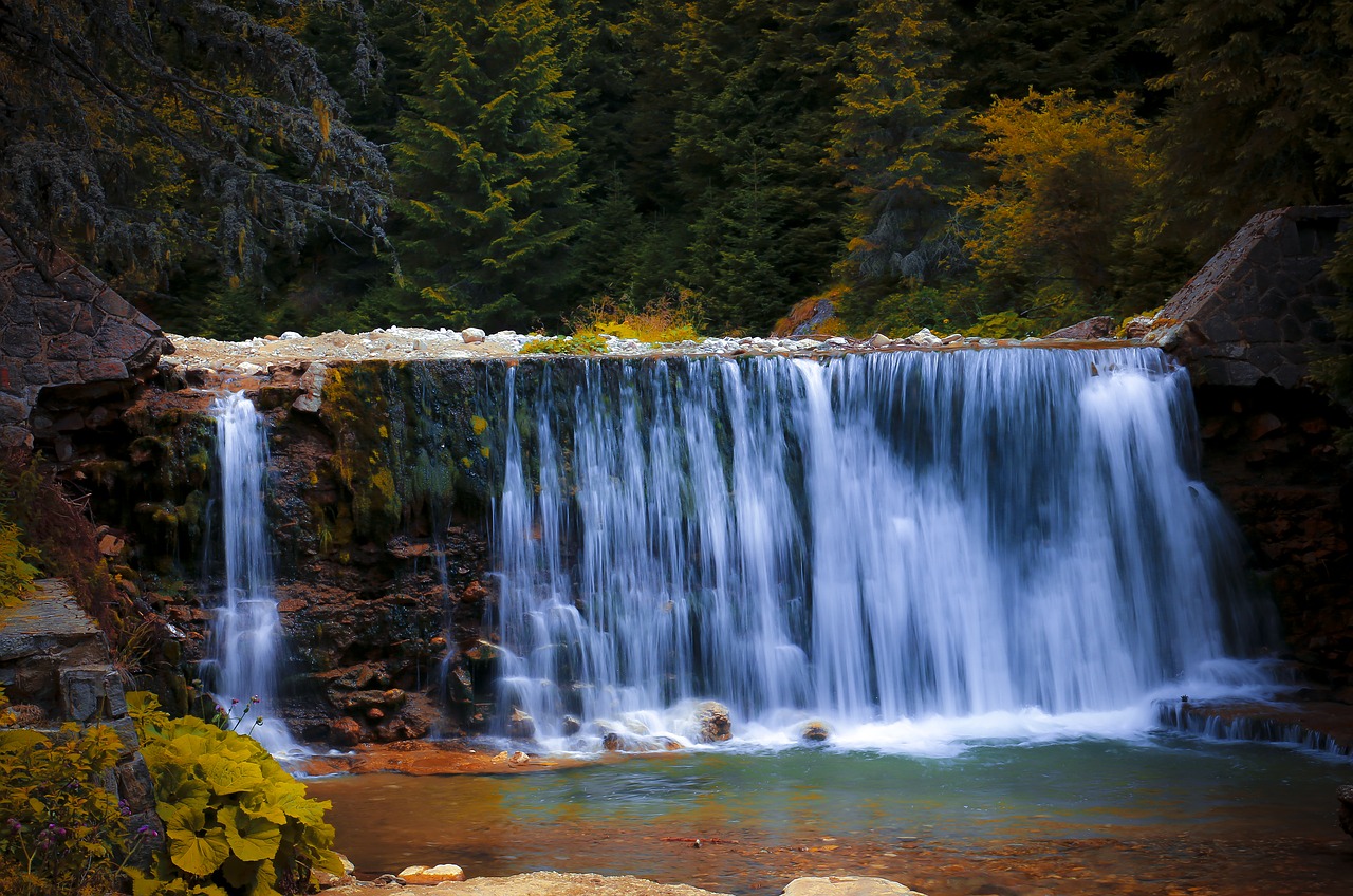 Image - water waterfall nature landscape