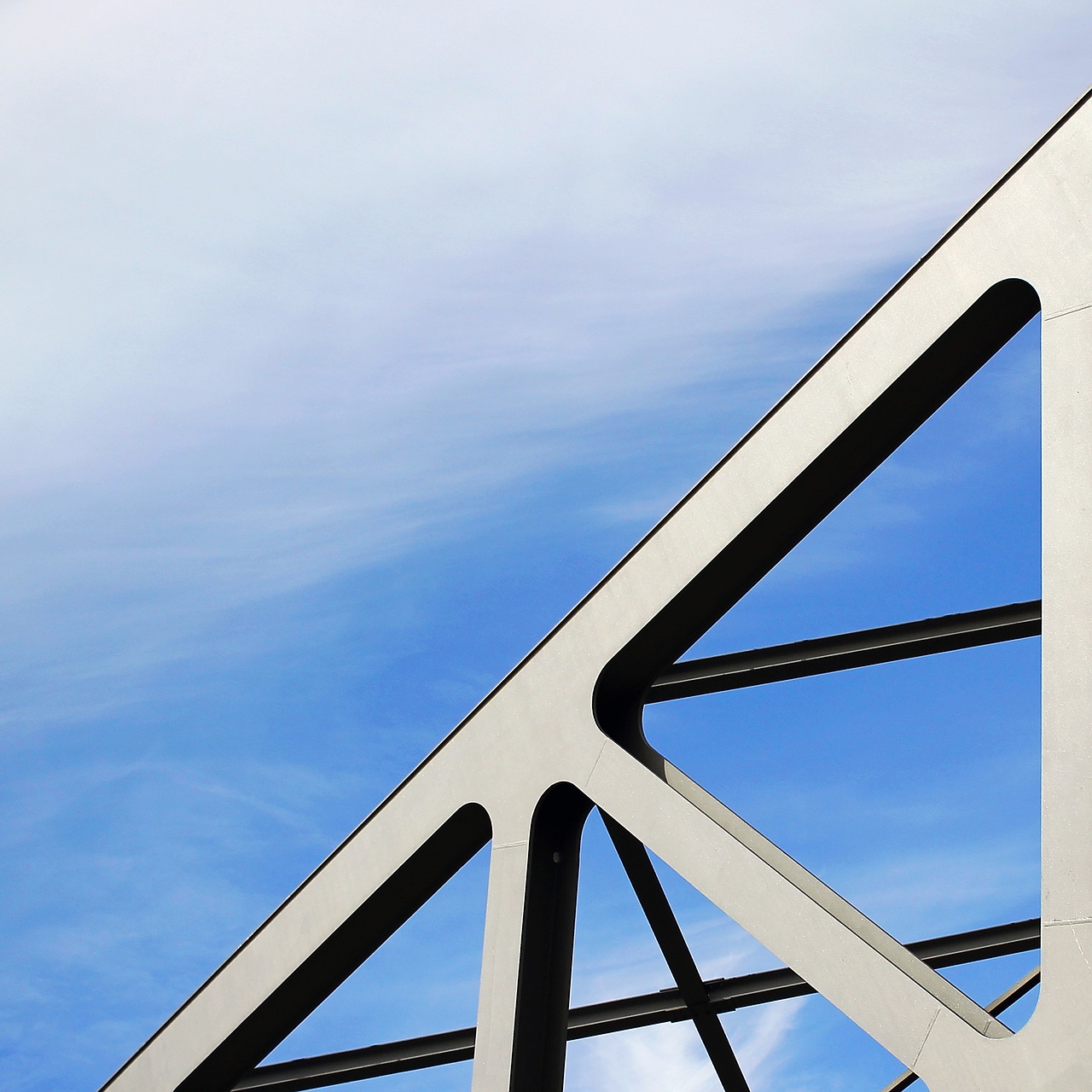 Image - bridge metal sky industrial shapes