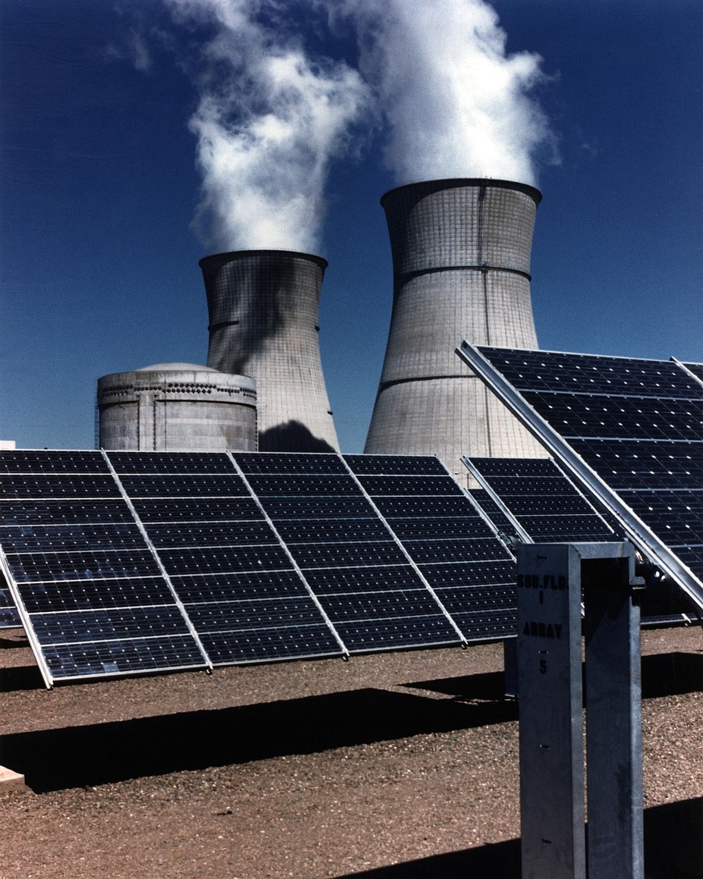 Image - solar panel array nuclear plant