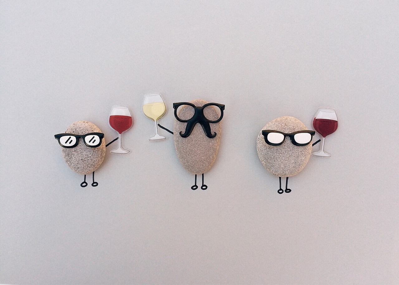 Image - wine party celebration rock art