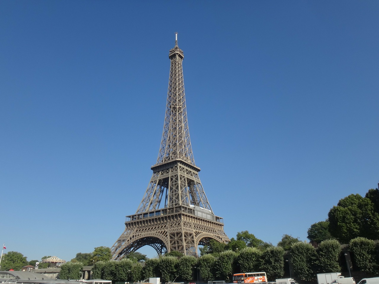 Image - paris eiffel tower france sky blue