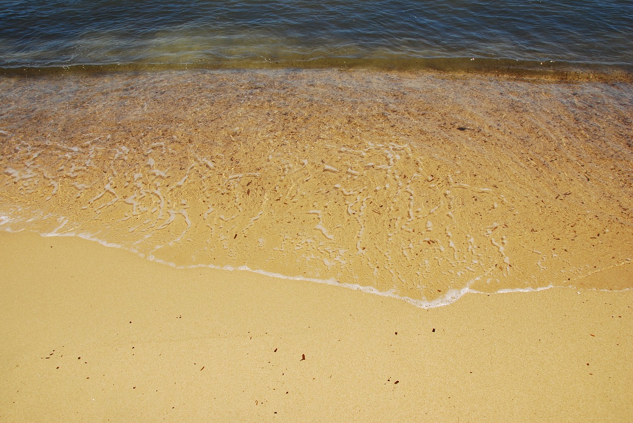 Image - sea water beach sand clear france