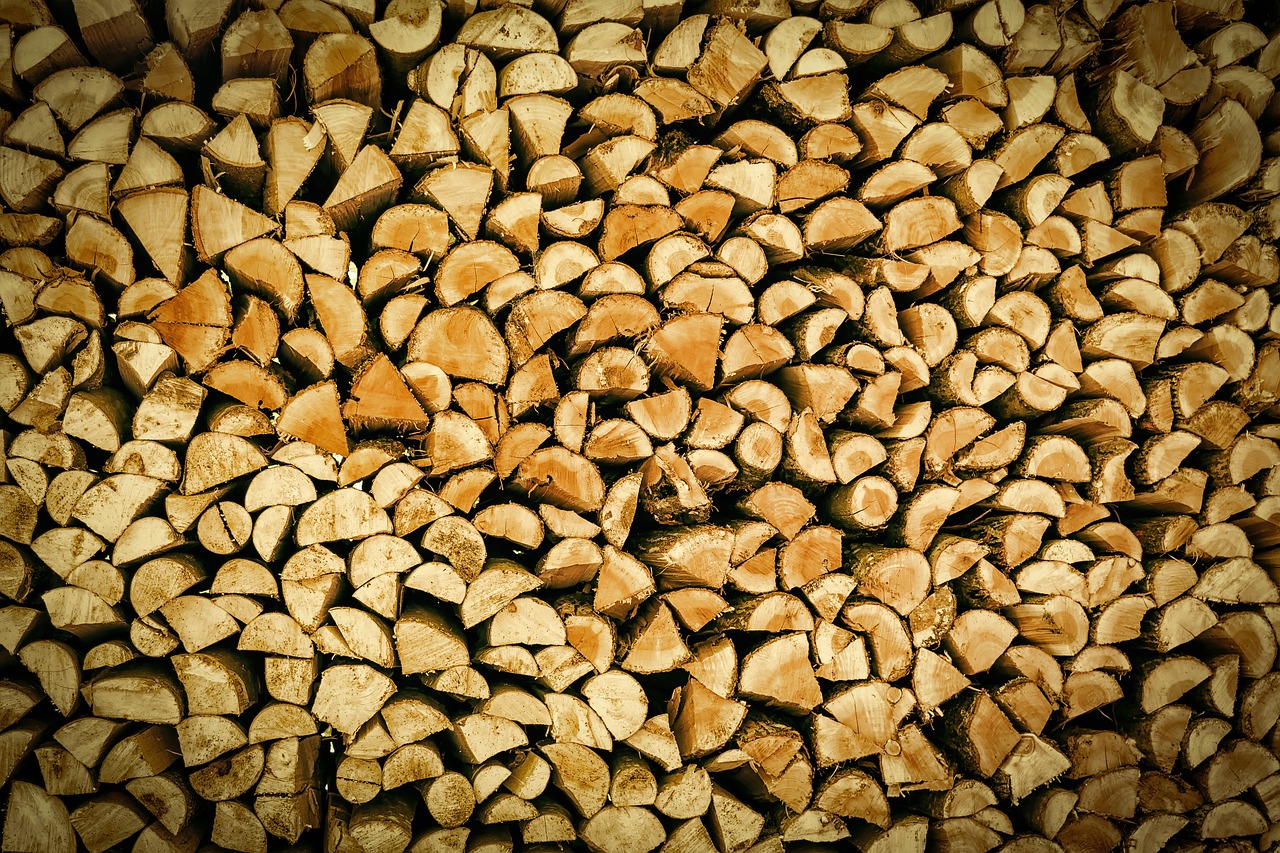 Image - wood stack firewood stock