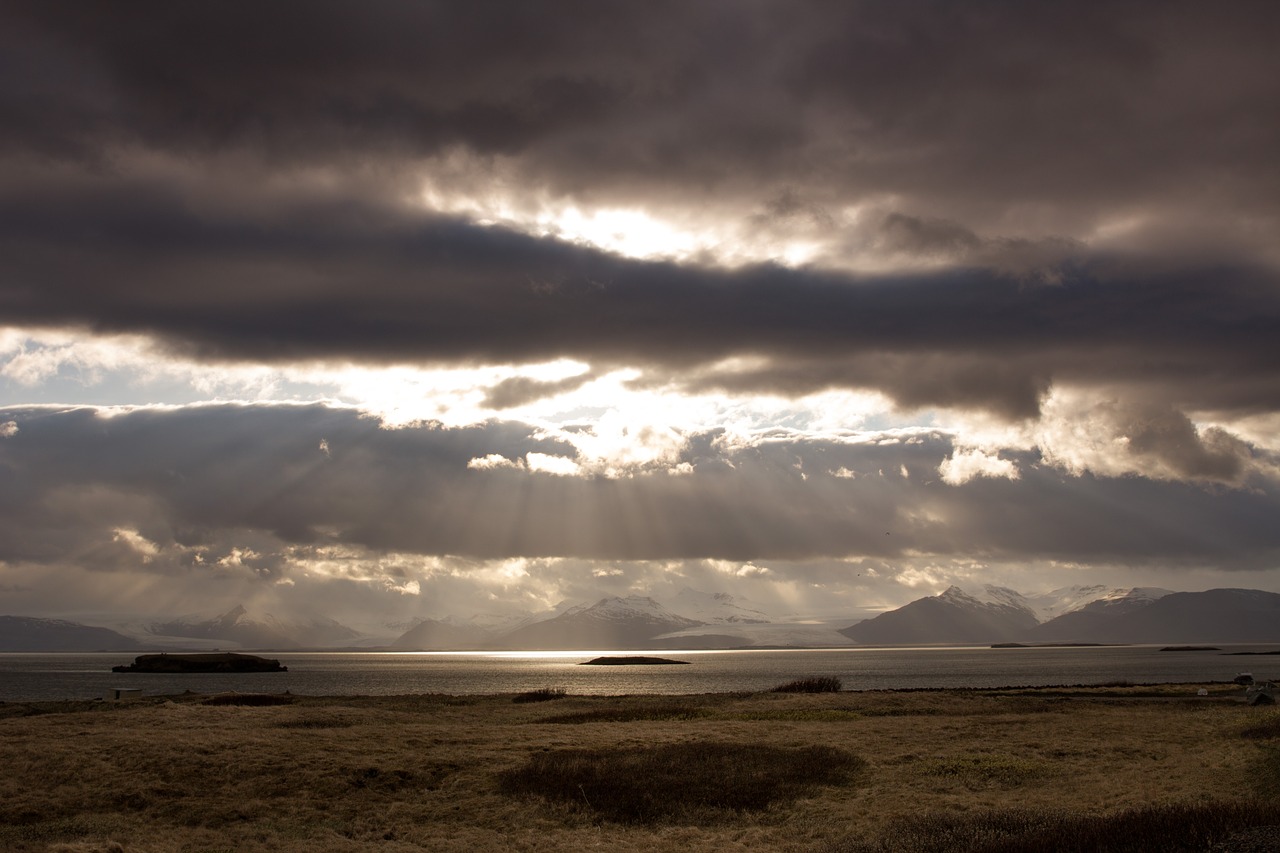 Image - iceland clouds sky evening scenery