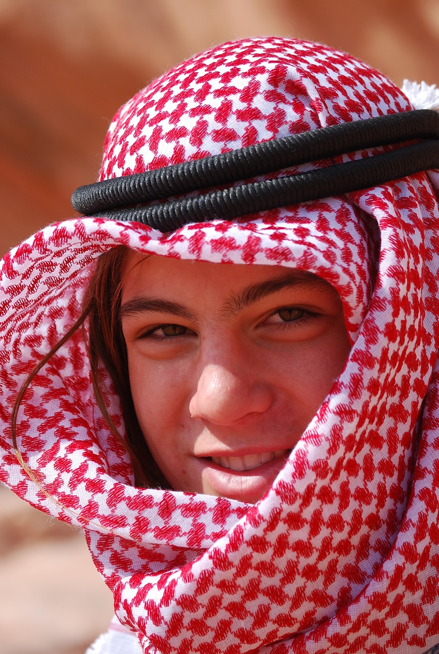 Image - young boy desert scarf