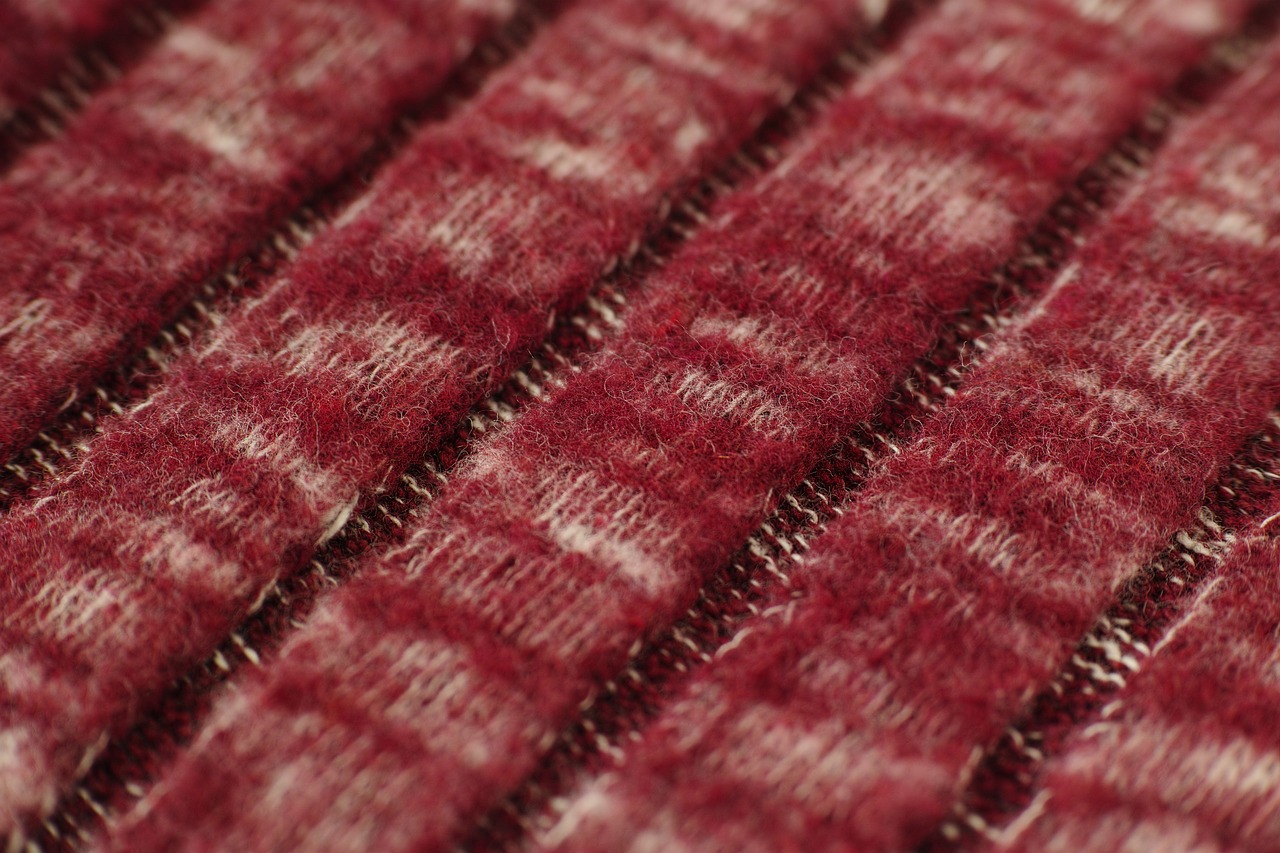 Image - hot wool red fabric texture