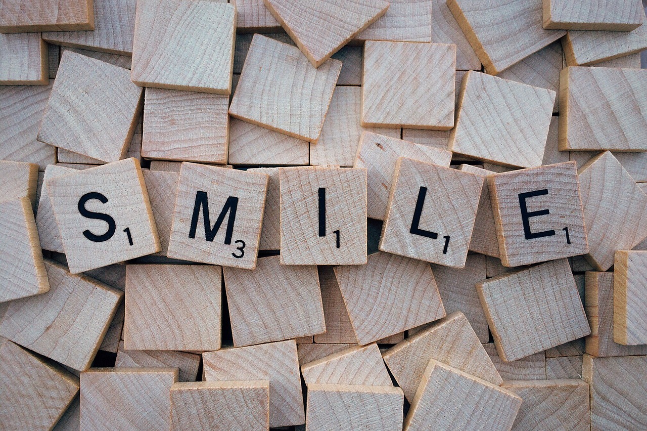 Image - smile word letters scrabble