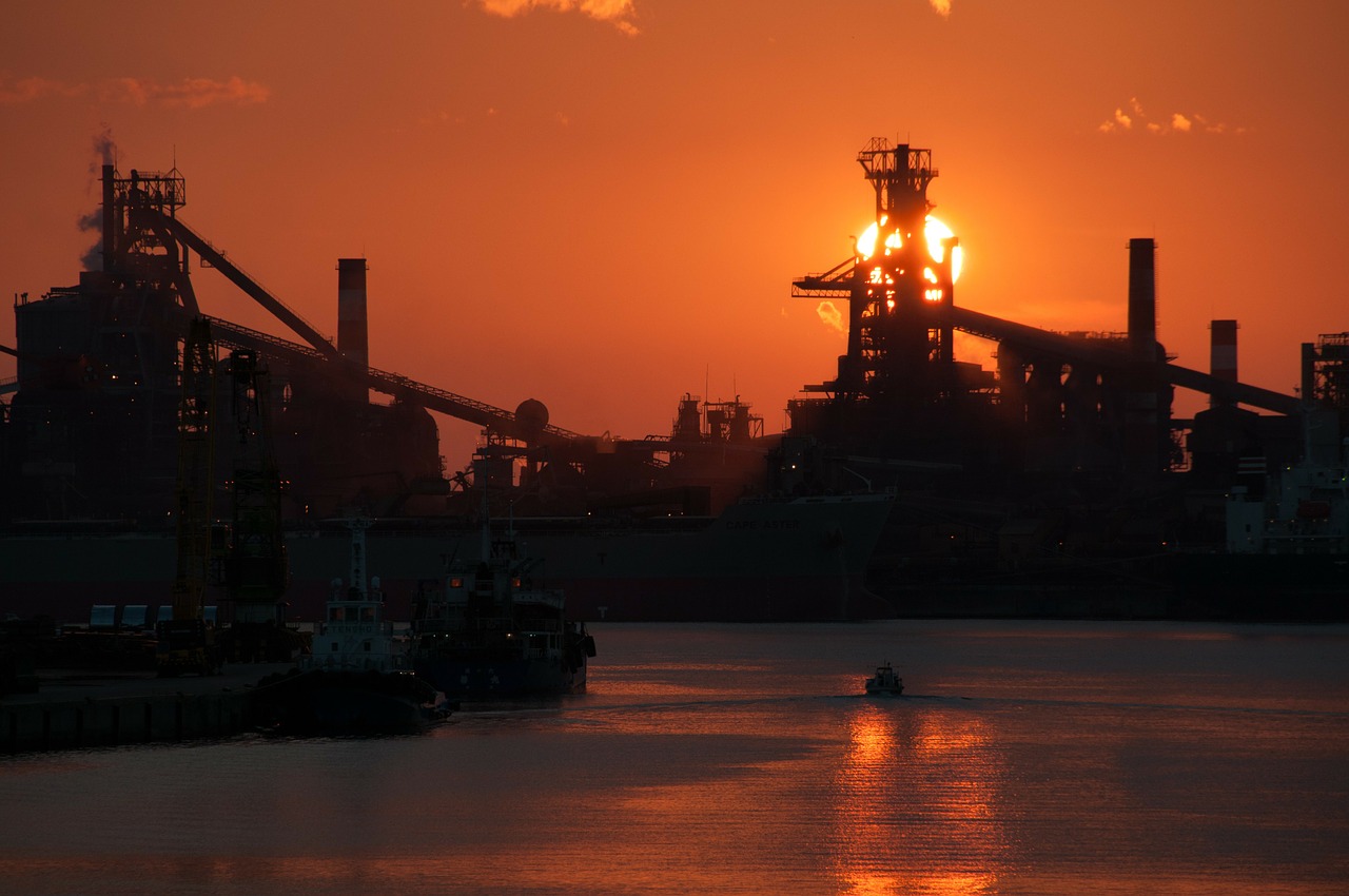 Image - sunset japan sky sea water ship