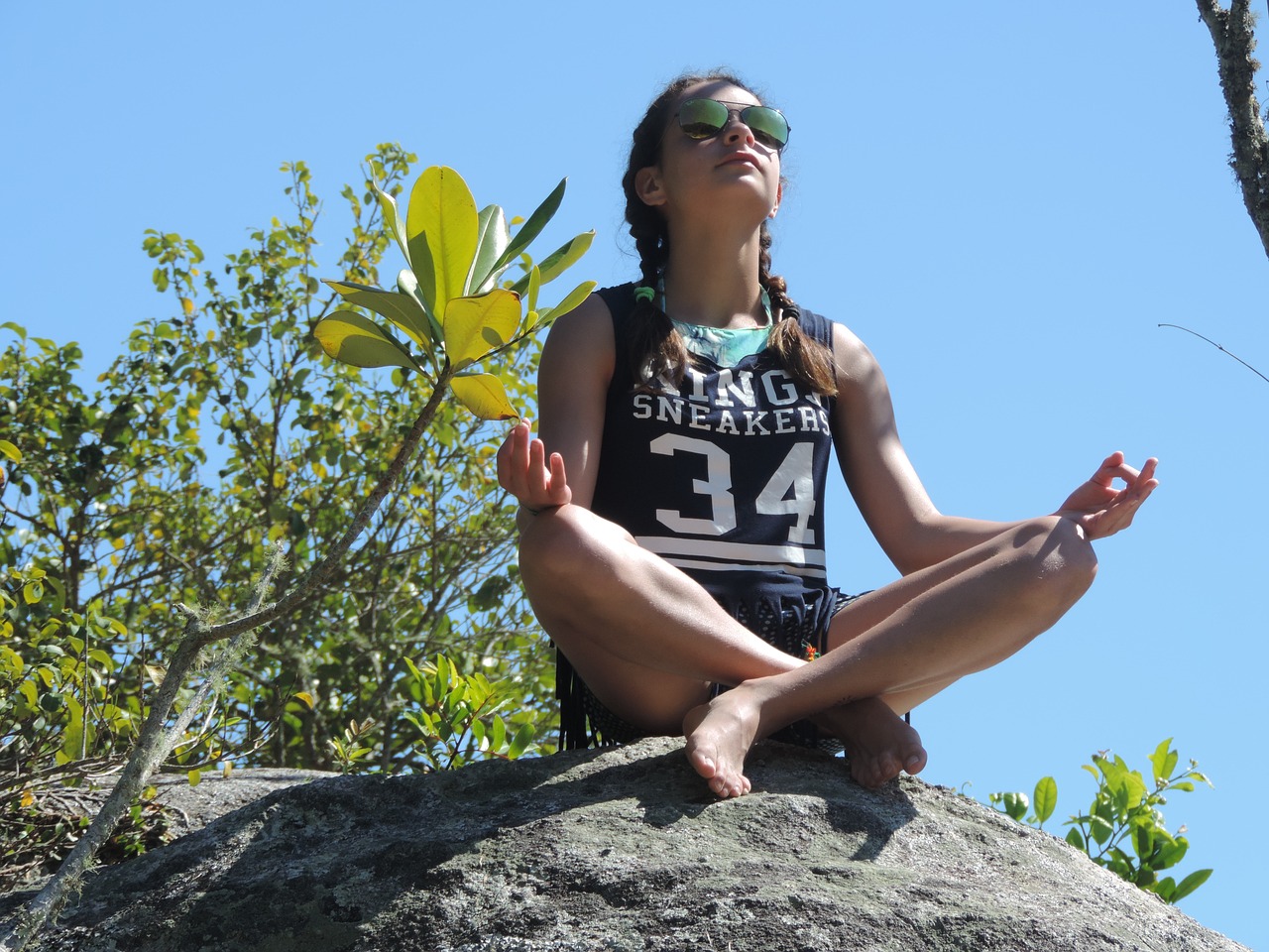 Image - peace yoga meditation child