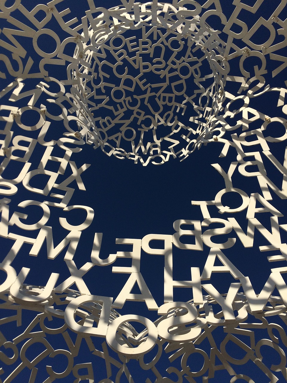 Image - letters sculpture sky light text