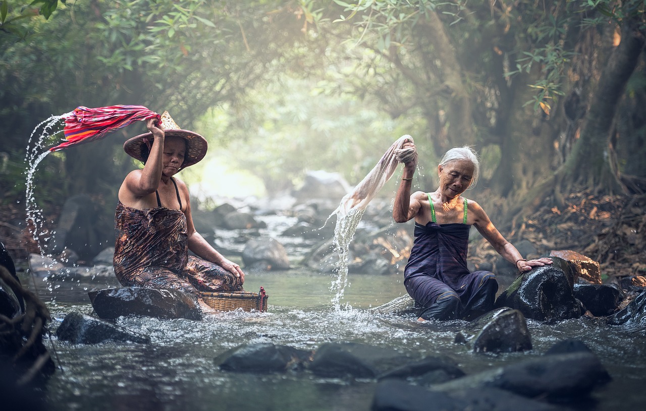 Image - river washing asia the bath