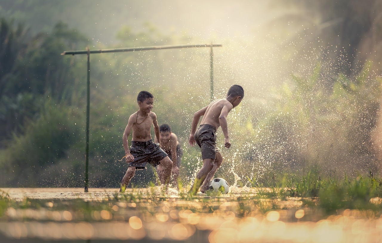 Image - football children sports action