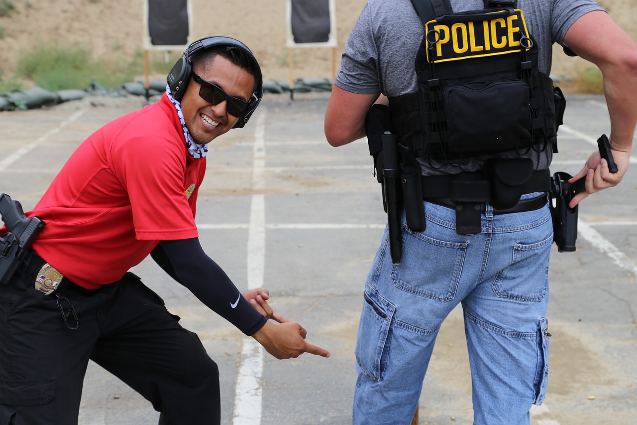 Image - police officer cop training weapon