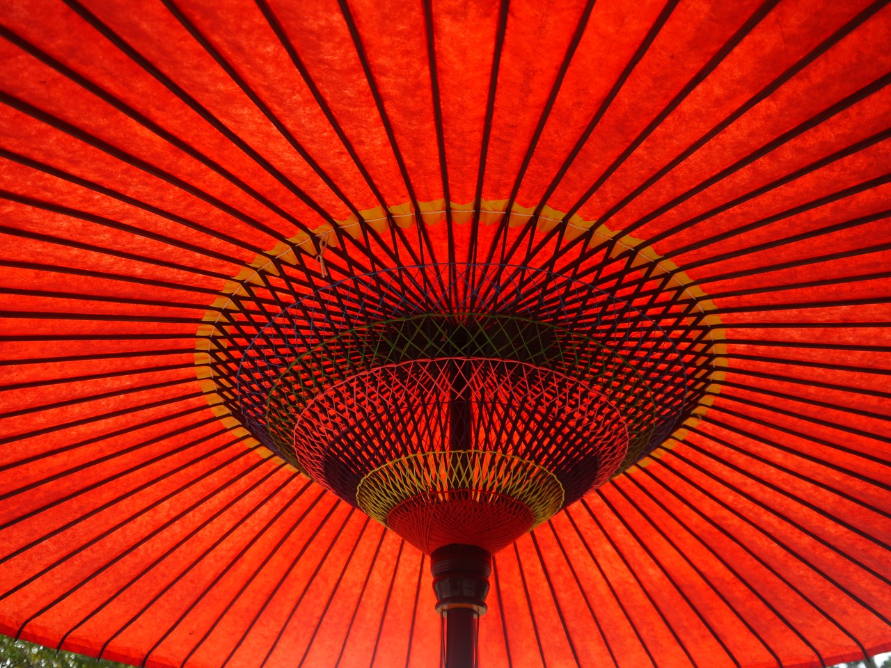 Image - umbrella radiation art asia red