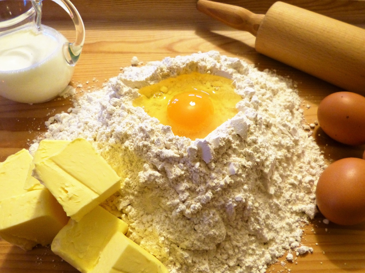 Image - bake ingredients butter egg flour