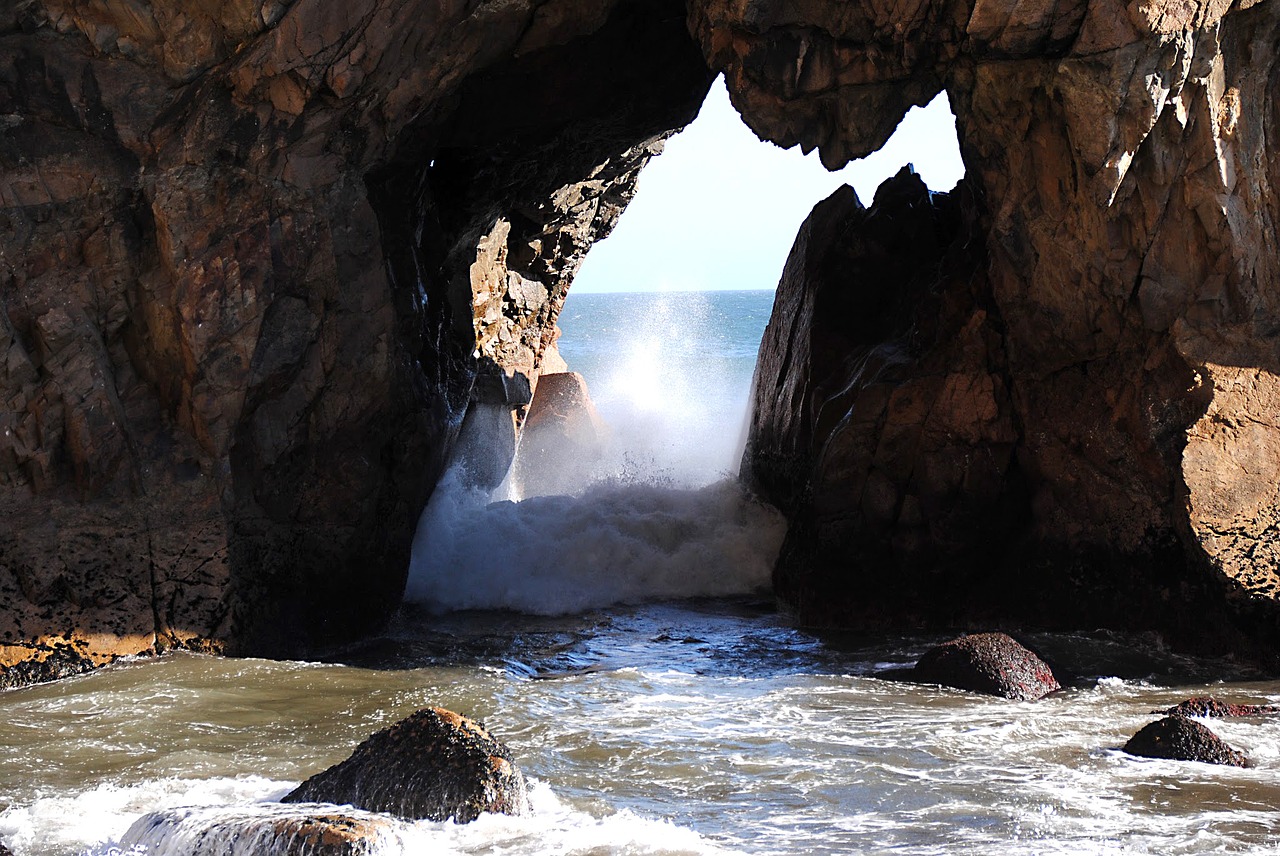 Image - atlantic portugal rock goal water