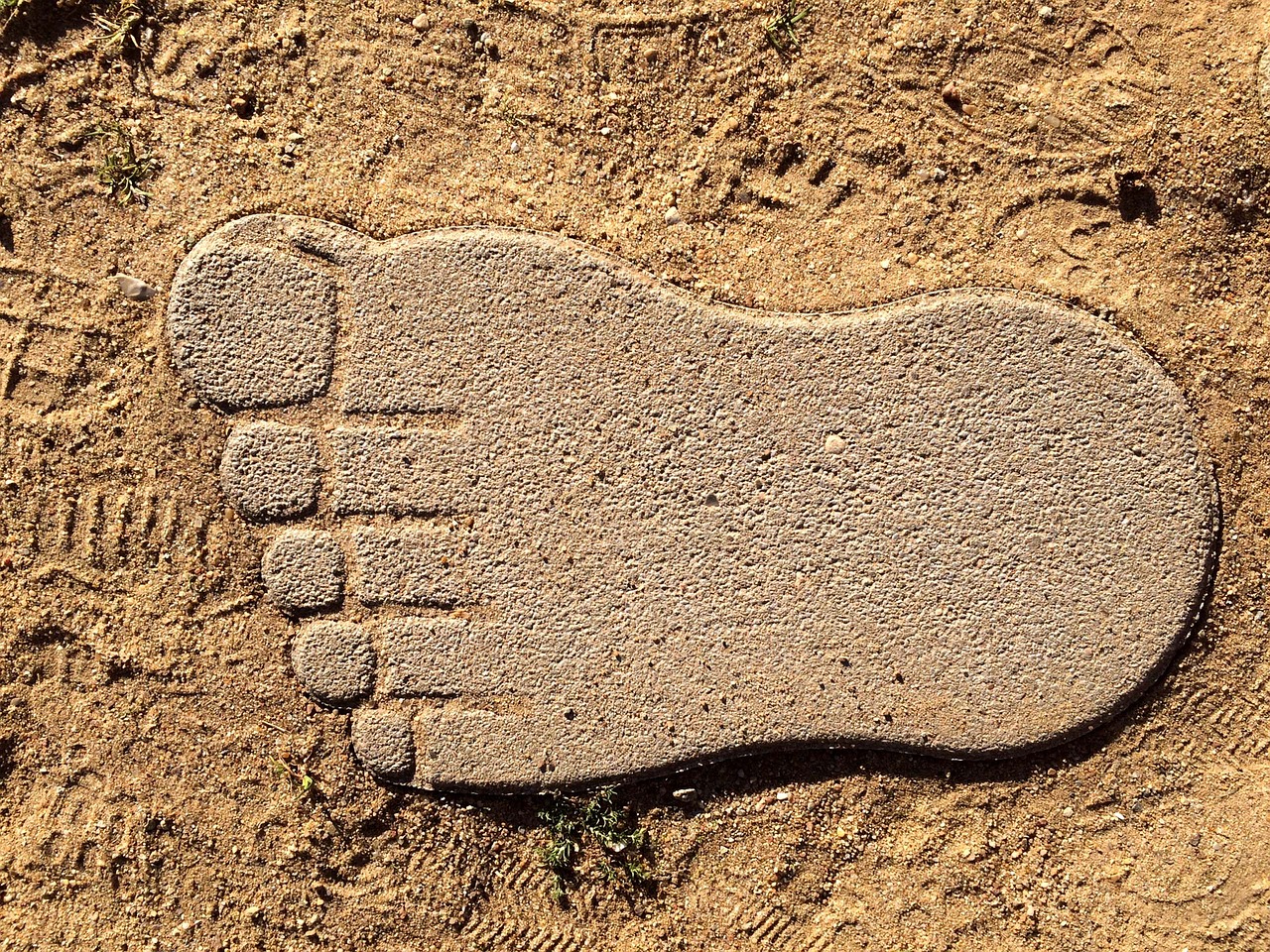 Image - footprint foot sand barefoot