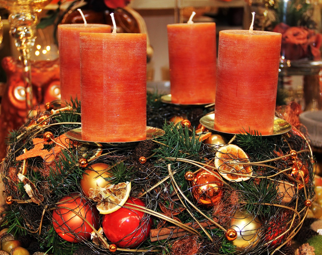 Image - modern advent wreath candles