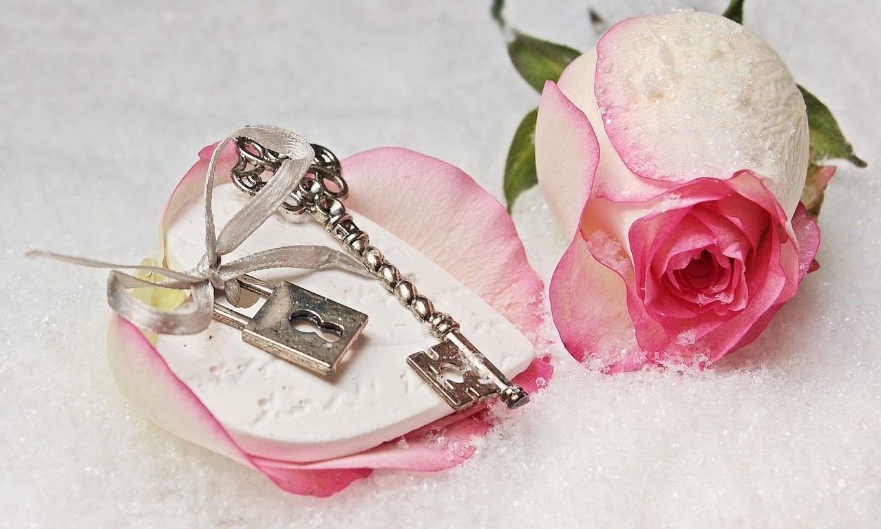 Image - heart key rose herzchen love