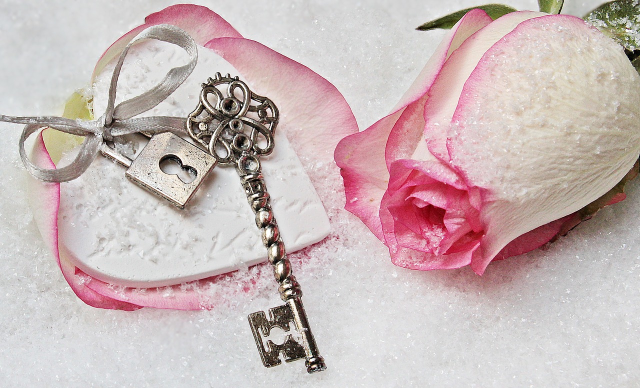 Image - heart key rose herzchen love