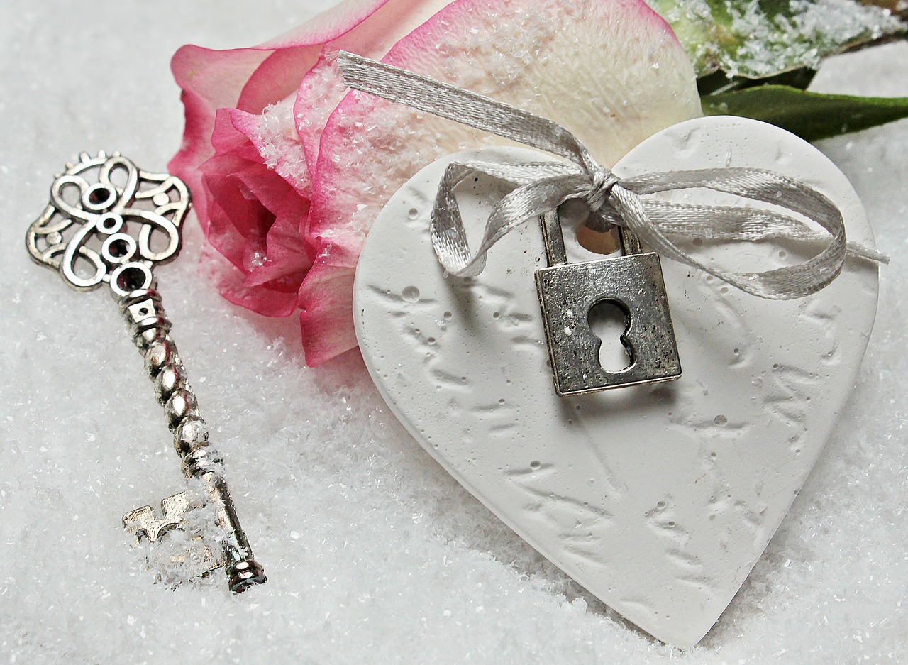 Image - heart key rose herzchen love