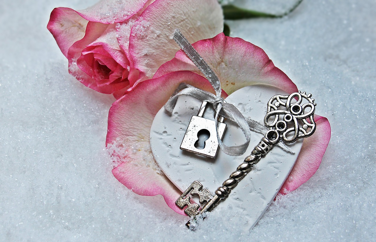 Image - heart key rose herzchen love