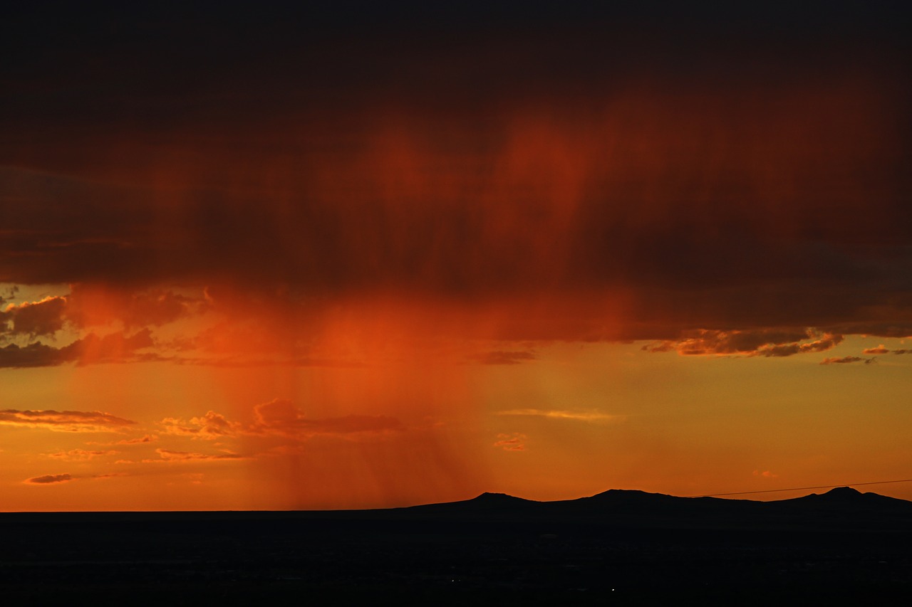 Image - storm rain sunset cloud sky