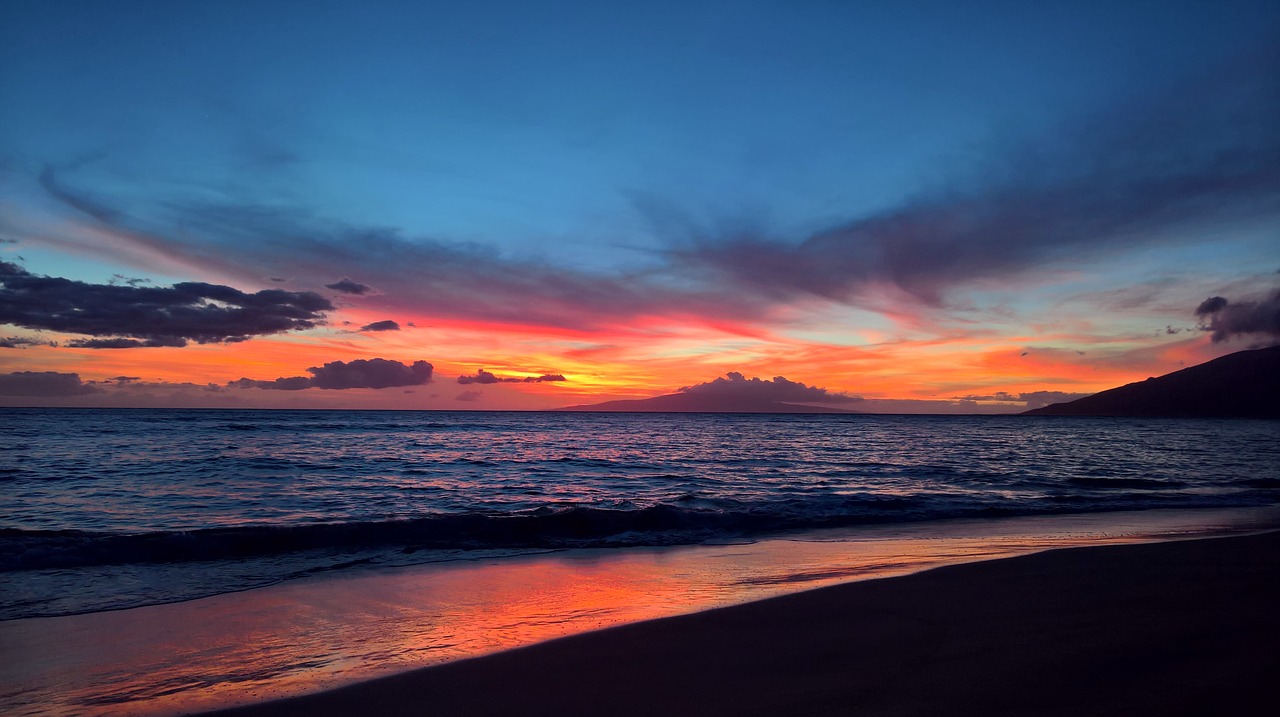 Image - beach evening romance west sun