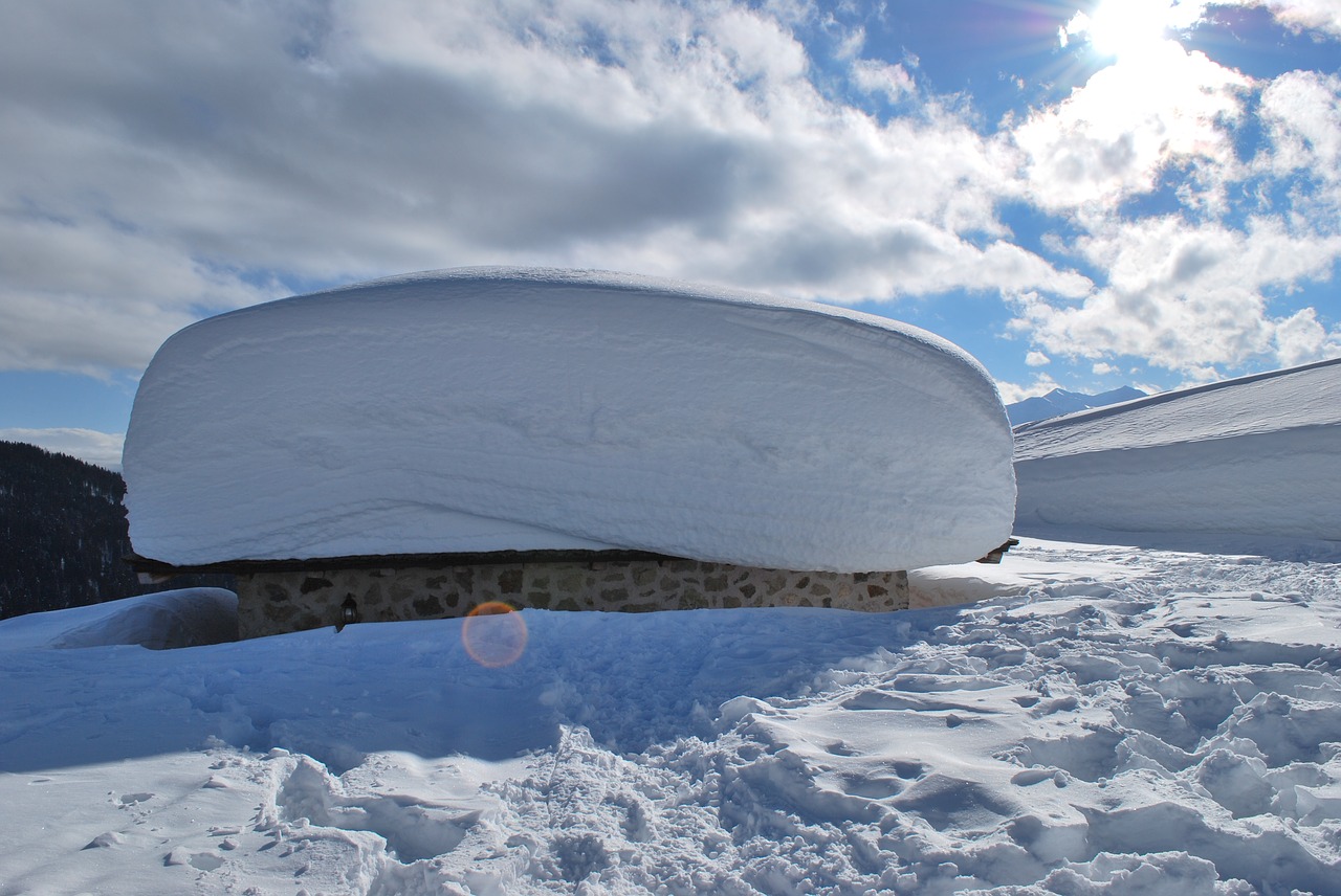 Image - sky snow mountain the snow heavy