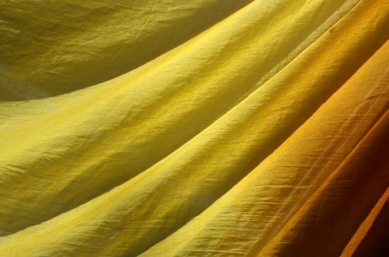 Image - yellow fabric structure bright