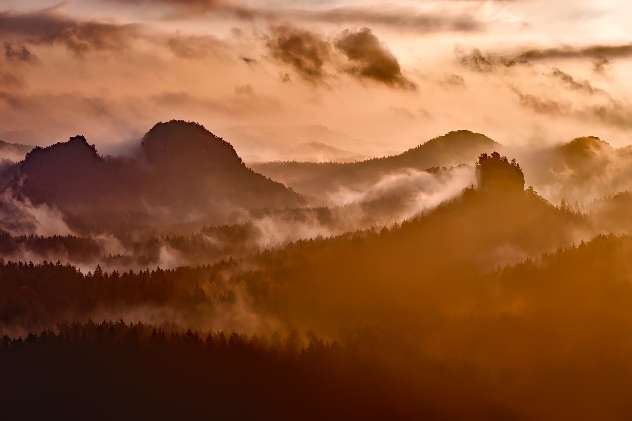 Image - germany alps sunrise morning fog