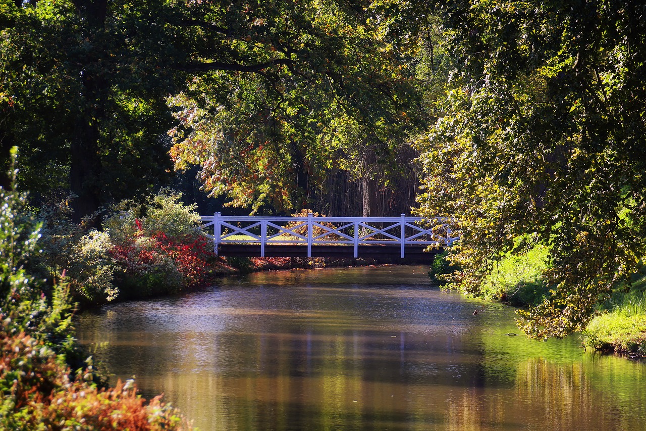 Image - bridge river landscape romantic