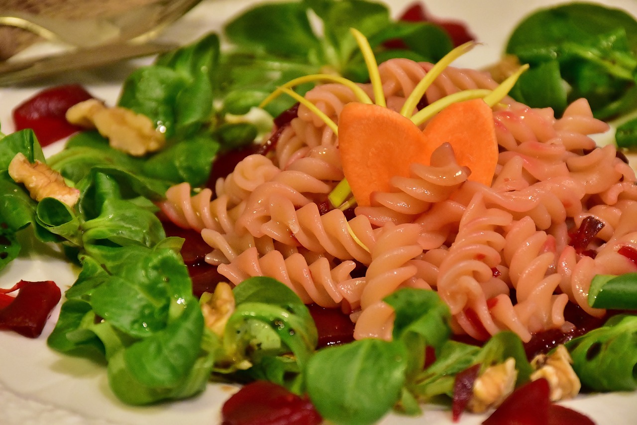 Image - beetroot lamb s lettuce noodles