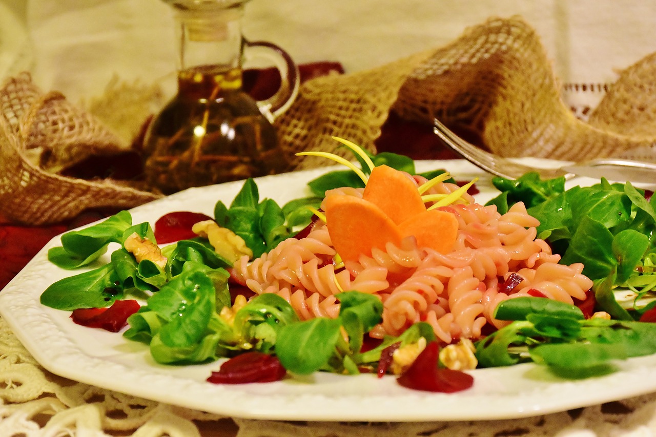 Image - beetroot lamb s lettuce noodles