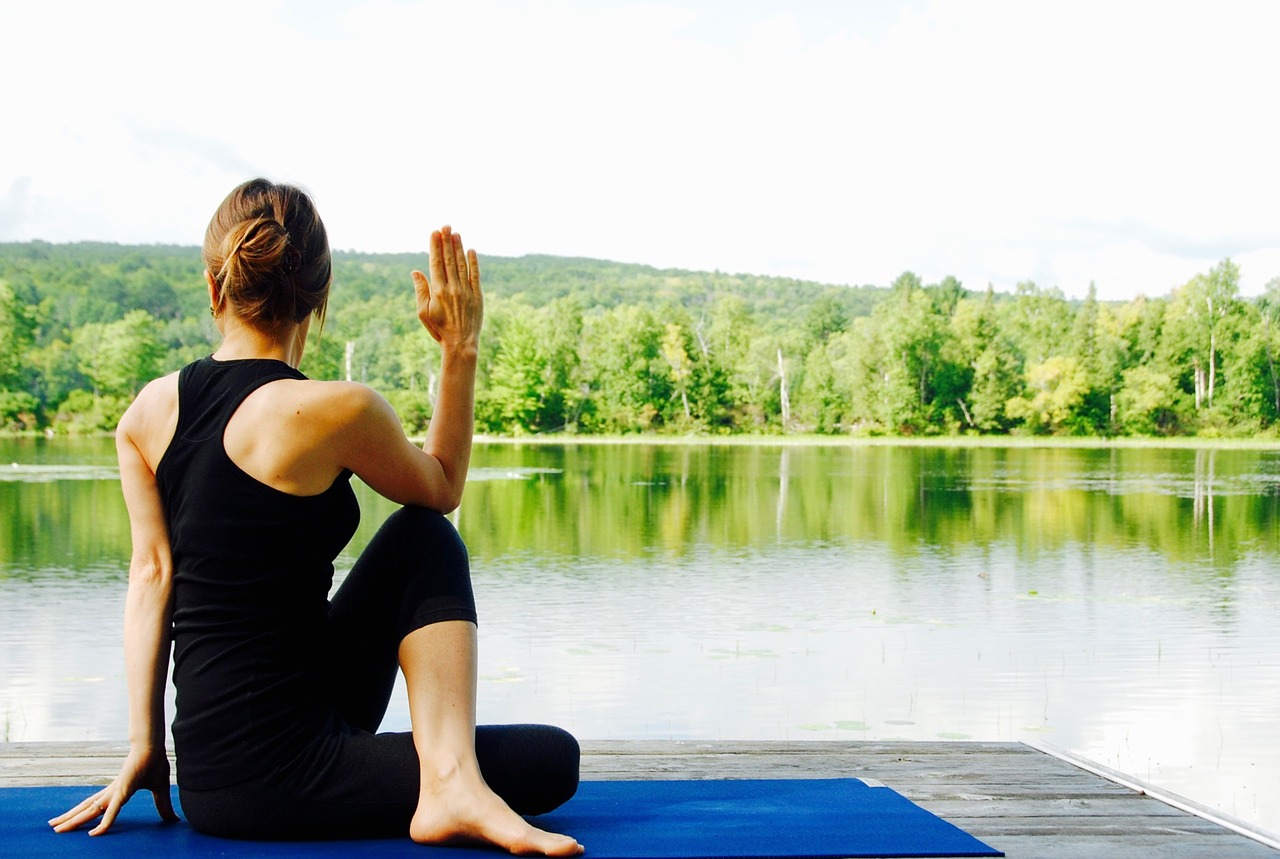 Image - yoga woman nature landscape