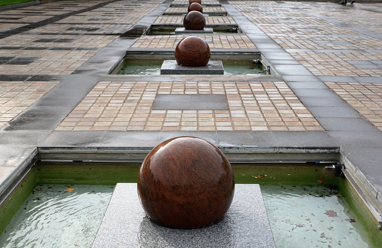 Image - ball water fountain granite