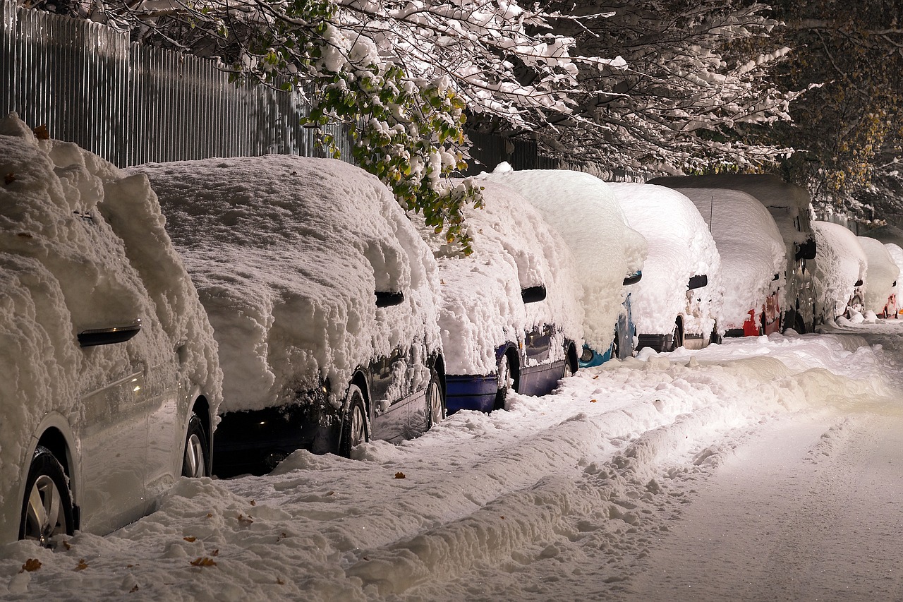 Image - snow street cars covered deep