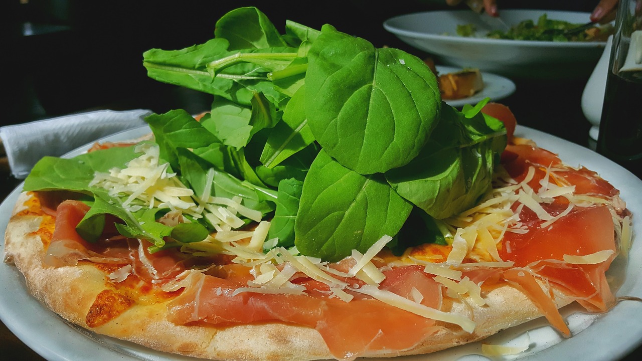 Image - pizza food salmon cheese rucula